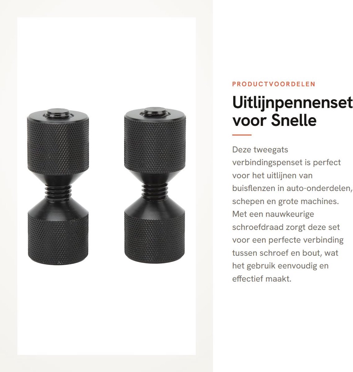 Dailygoods - Uitlijnpennenset voor Snelle Flensuitlijning, 2 Stuks