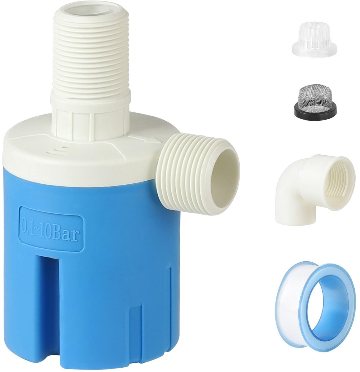 Dailygoods- Vlotterventiel 3/4 inch - Automatische Waterniveaucontrole - Met 2 Filters - Voor Zwembaden/Aquaria - Nylon AP66 - Werkdruk 1-10 kgf/cm² - Waterniveauventiel