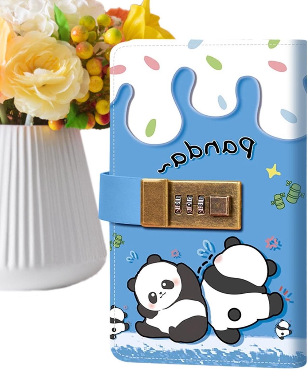 Spaarboek met enveloppen - Geld organizer - Geld besparen - Met cijferslot - 100 enveloppen - Panda