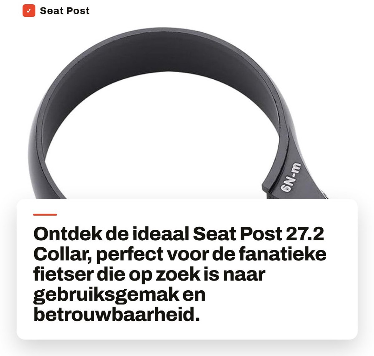 Dailygoods- Snelontgrendelingsklem Aluminiumlegering - Zadelpenklem 27,2 mm - Lichtgewicht - Eenvoudige installatie - Duurzaam - Goede afwerking - Zadelklem