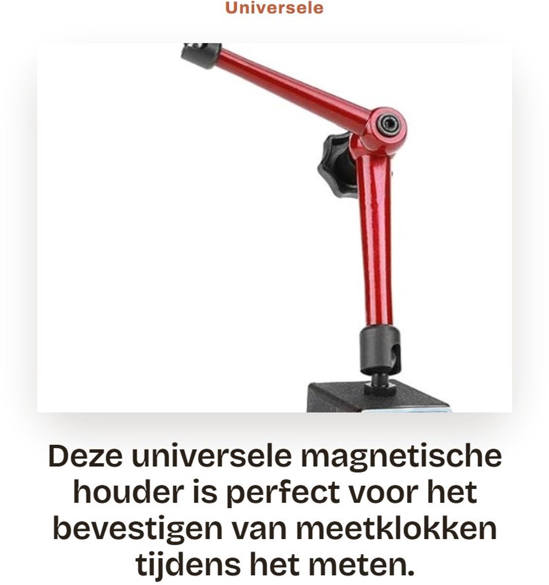 Dailygoods- Meetstandaard 350 mm - Verstelbare Houder - Magnetische Voet - Duurzaam Materiaal - Stabiliteit en Betrouwbaarheid - Meetklokhouder