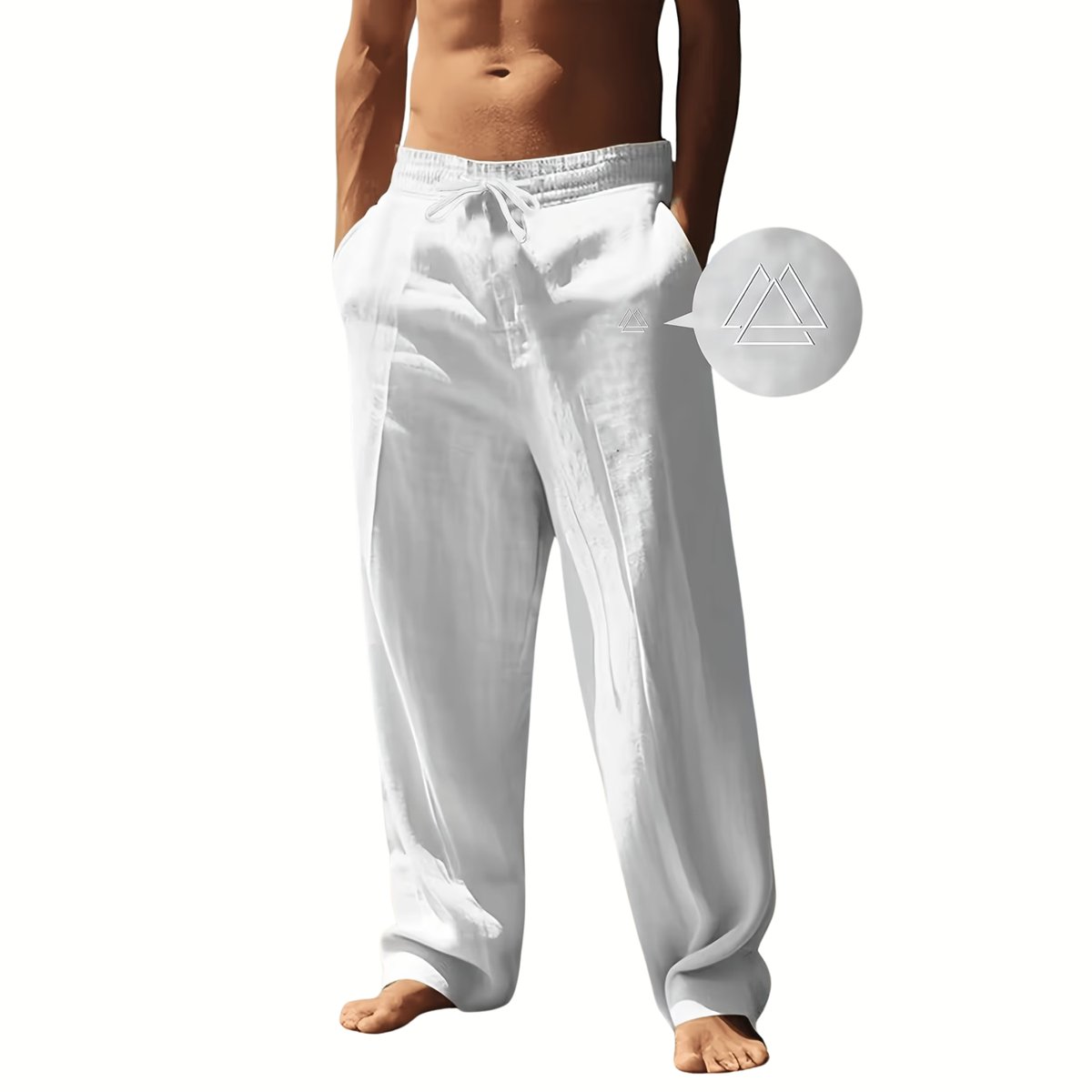 Currero Linnen Broek Heren - Zomerbroek - Volwassenen - Lange Broek - Pantalon - Strandbroek - Zomer - Ibiza Stijl - Wit XXL