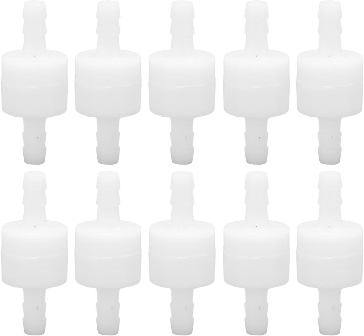 Terugslagklep - Waterstop - Vloeistofstroom Beheren - Eénrichtingsklep - 6mm 10 Stuks - Zwart