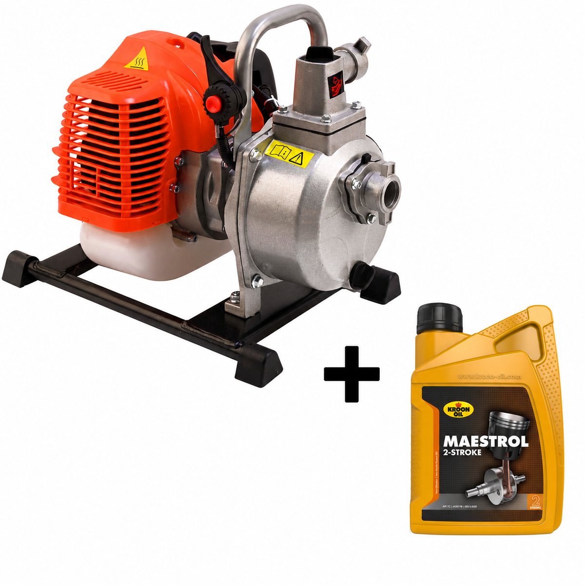 Kibani Waterpomp 15.000 Liter p/uur incl. 1 liter 2-takt olie - 52 cc 2-takt Benzine Motor - 3000 Toeren/Minuut