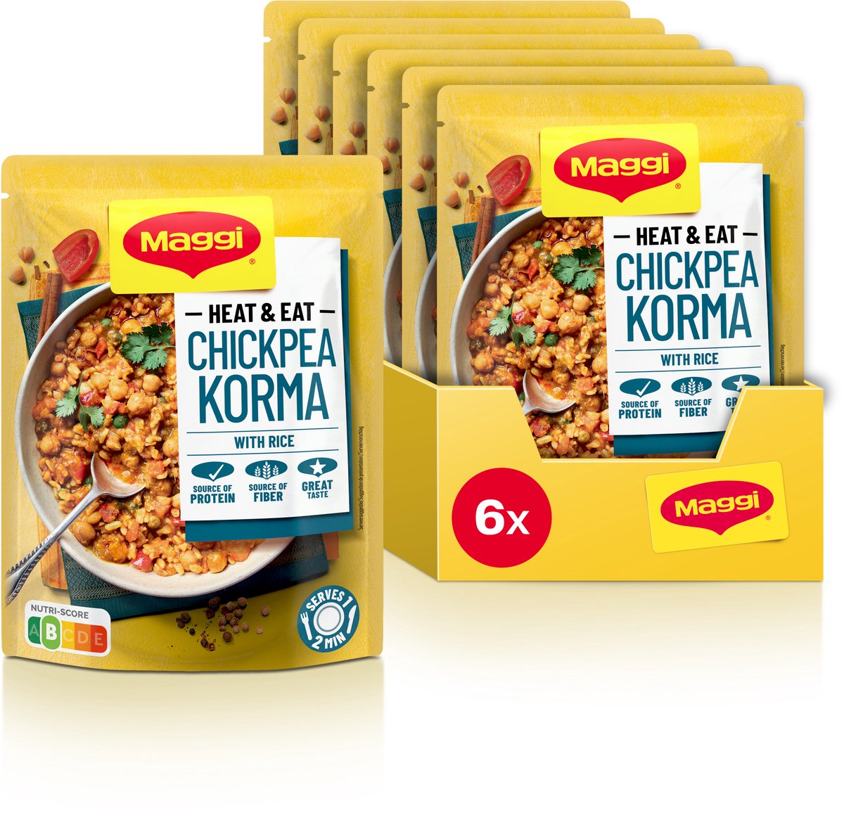 MAGGI Heat&Eat Korma Curry 6x280g