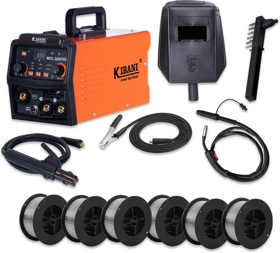 Foto: Kibani lasapparaat mig 300pro incl 6 rollen lasdraad igbt inverter technologie semi automatische omvormer lasapparaat elektrisch mig mma tig