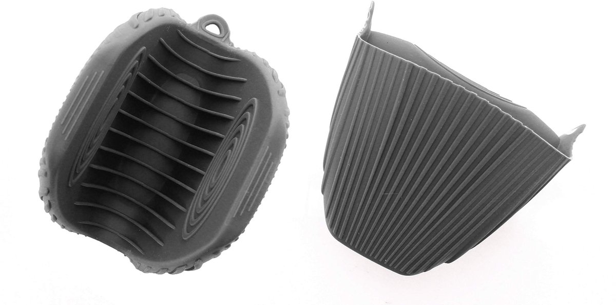 Dailygoods- Ovenhandschoenen Hittebestendig - Ovenwantenset 2 Stuks - Siliconen Antislip - BPA-vrij - Makkelijk te Reinigen - Praktische Ribbeling - Ovenwant