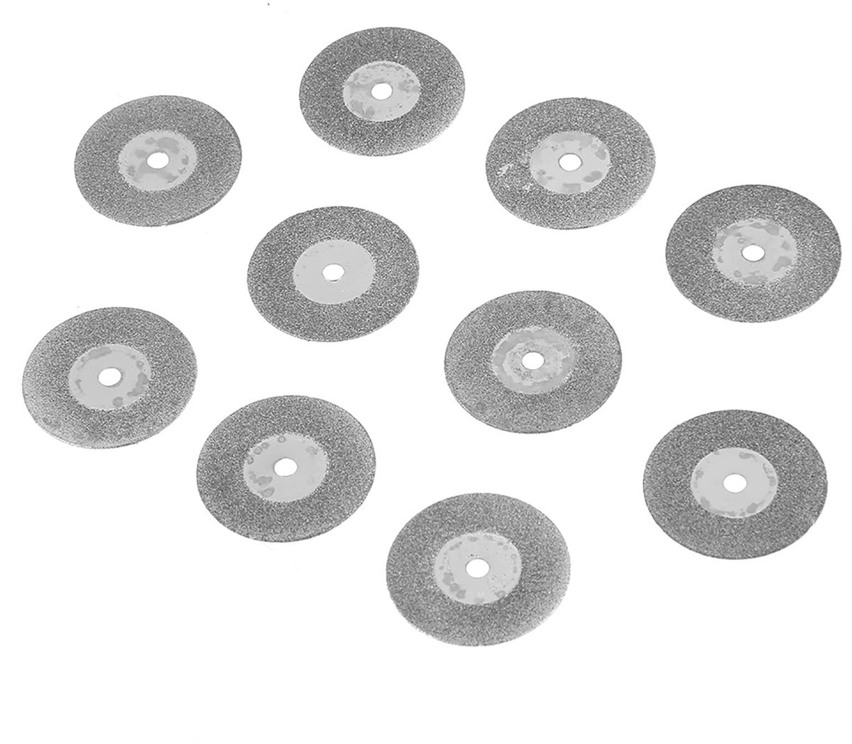 Dailygoods- Snijdisk 0,5mm - 30 Stuks Diamant Boor Bits - 10 Stuks Zaagbladen - Snijgereedschap Accessoires - 2 Stuks Mandrel - Rotatietools - Snijschijf