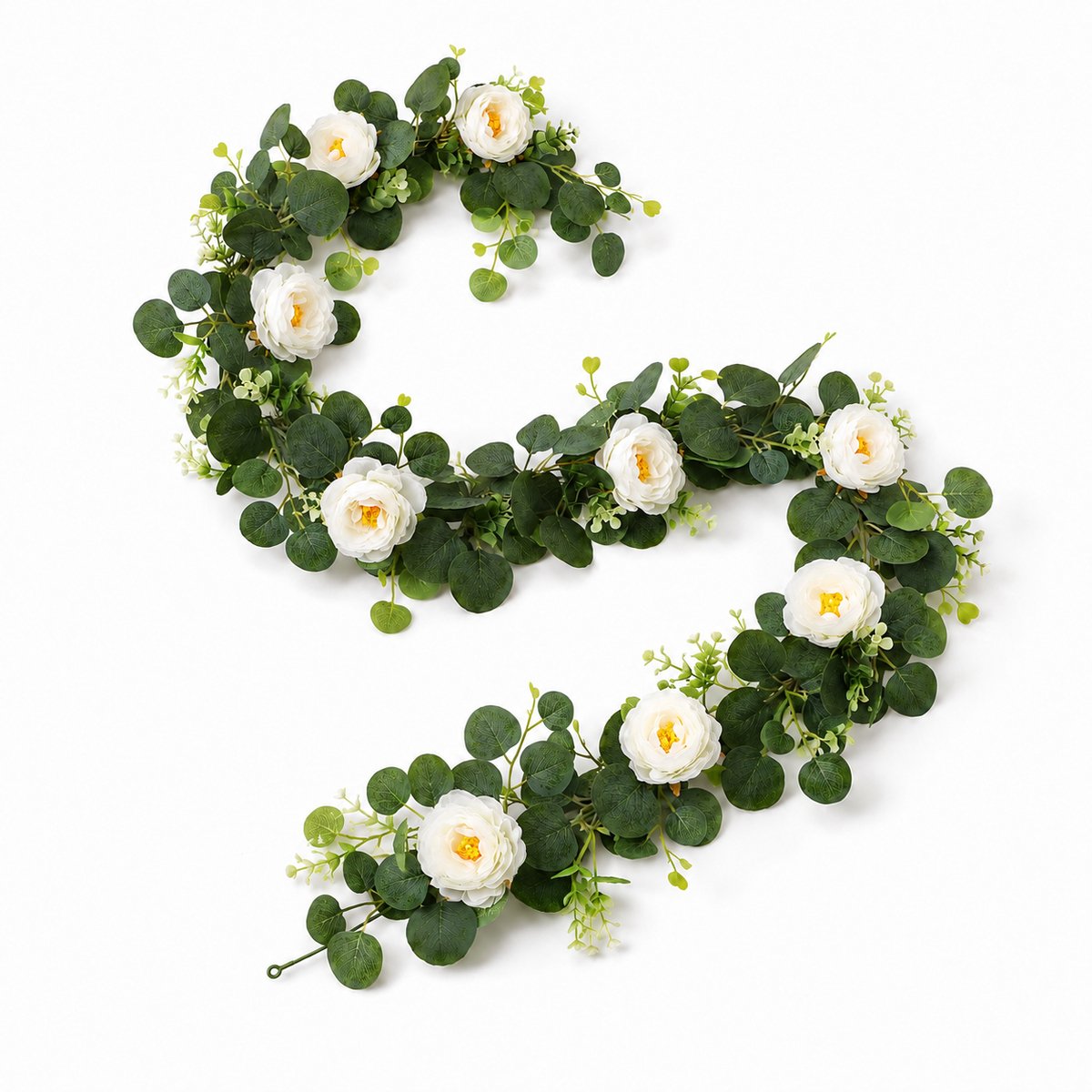 Gloovon® Eucalyptus Slinger - Natuurgetrouwe Decoratie - Geschikt voor Trouwdecoratie, Tafelversiering & Bruiloft - 180 cm