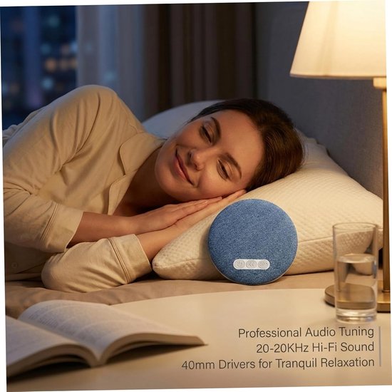 Kussenluidspreker Slapen - Platte Luidspreker Nacht - Rustgevend Slapen - Ultradun Comfort - 11 mm dik - Blauw — afbeelding 4