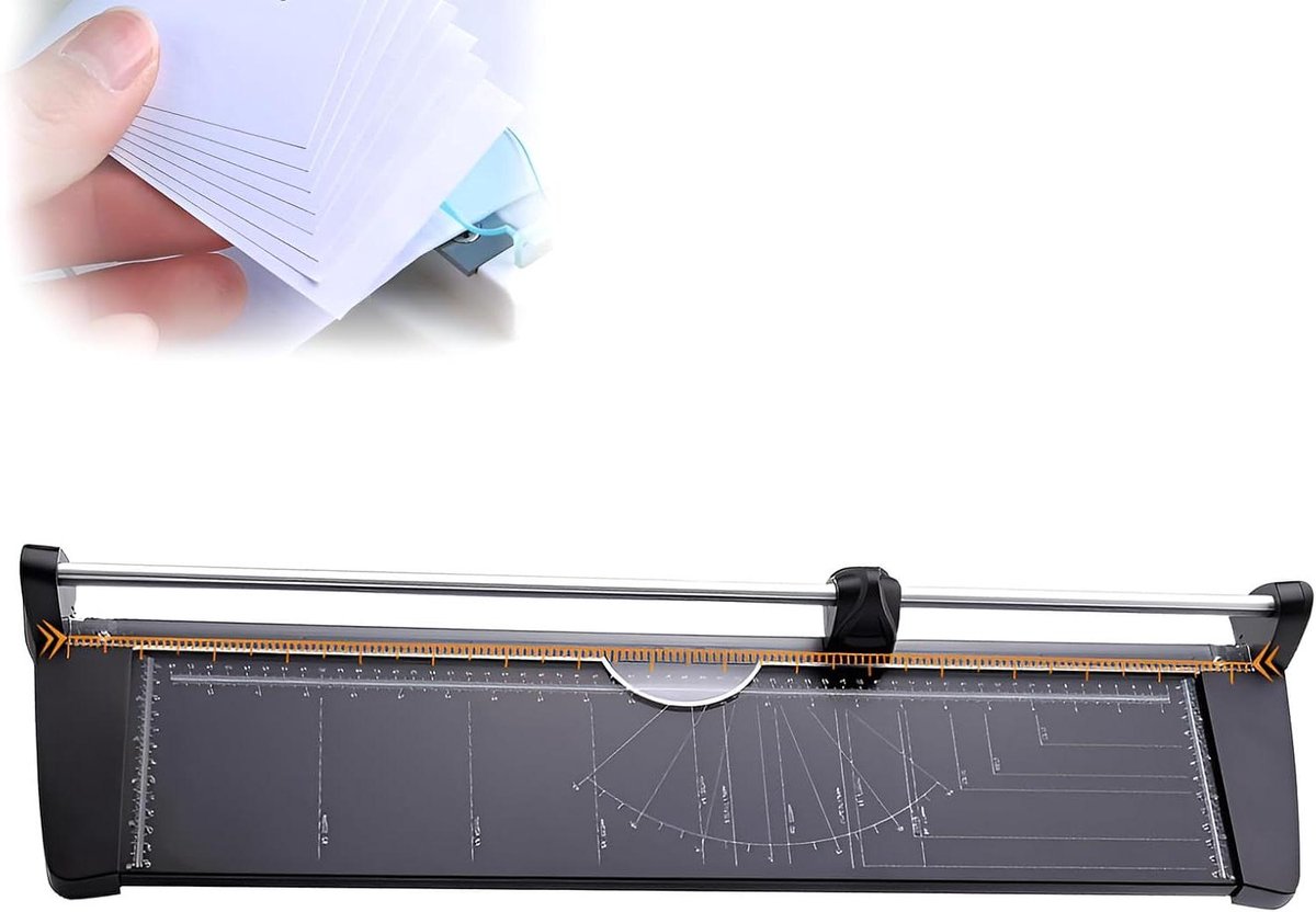 Papieren snijder - Papier snijmachine - Precisie snijden - Versterkte metalen body - 60 cm snijbreedte - Zwart