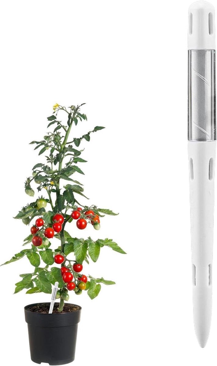 Bodemtester - Grondmeter Tuinmeter - Plantenverzorging - Batterijvrij Draagbaar - 13 cm - Wit