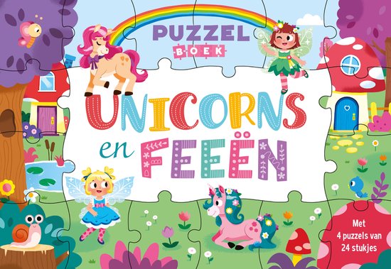 Unicorns en feeën - Puzzelboek - cover