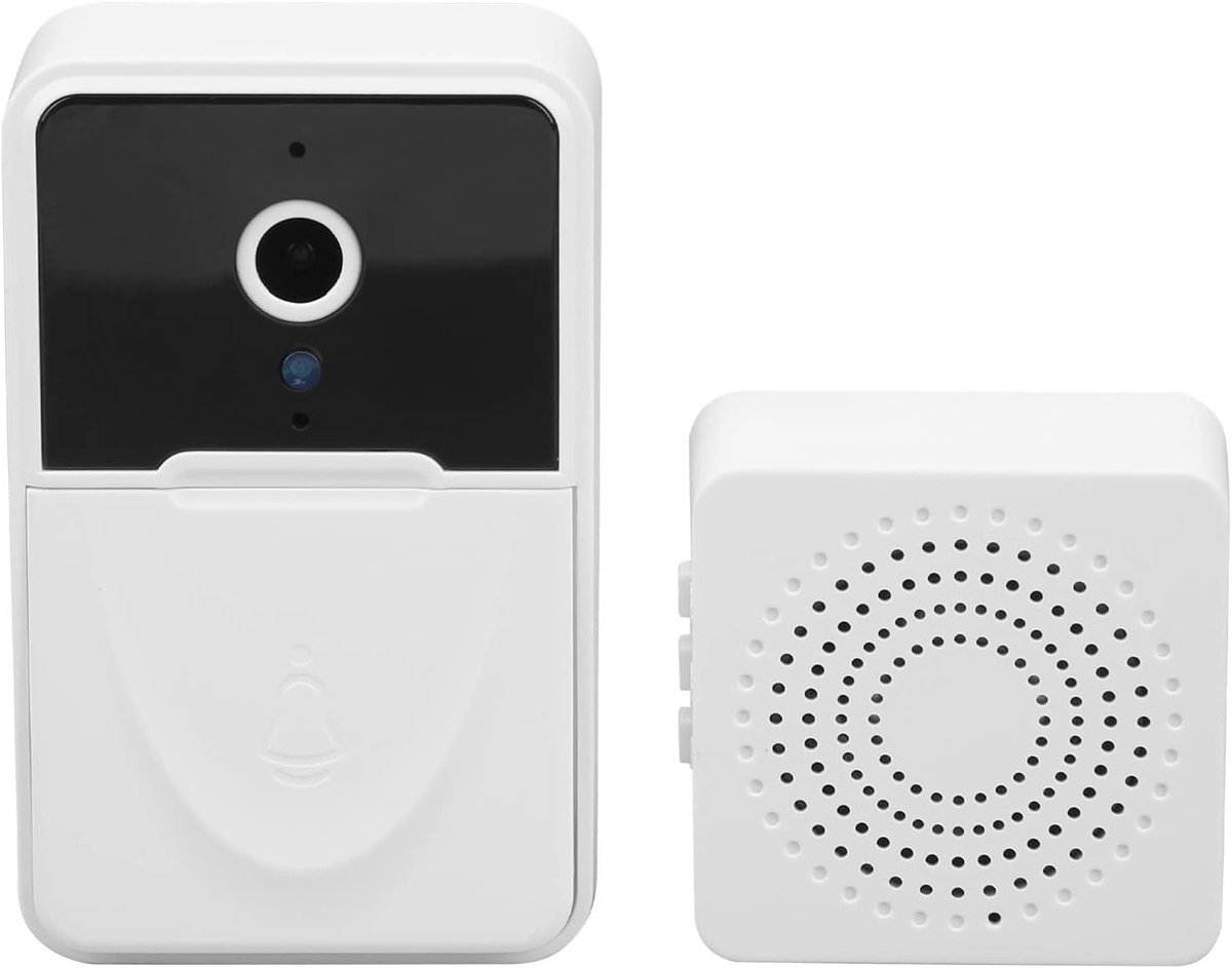 Videodeurbel Camera - Slimme Deurbel - Huisbeveiliging - Tweerichtingsgesprek - 60 graden kijkhoek - Zwart