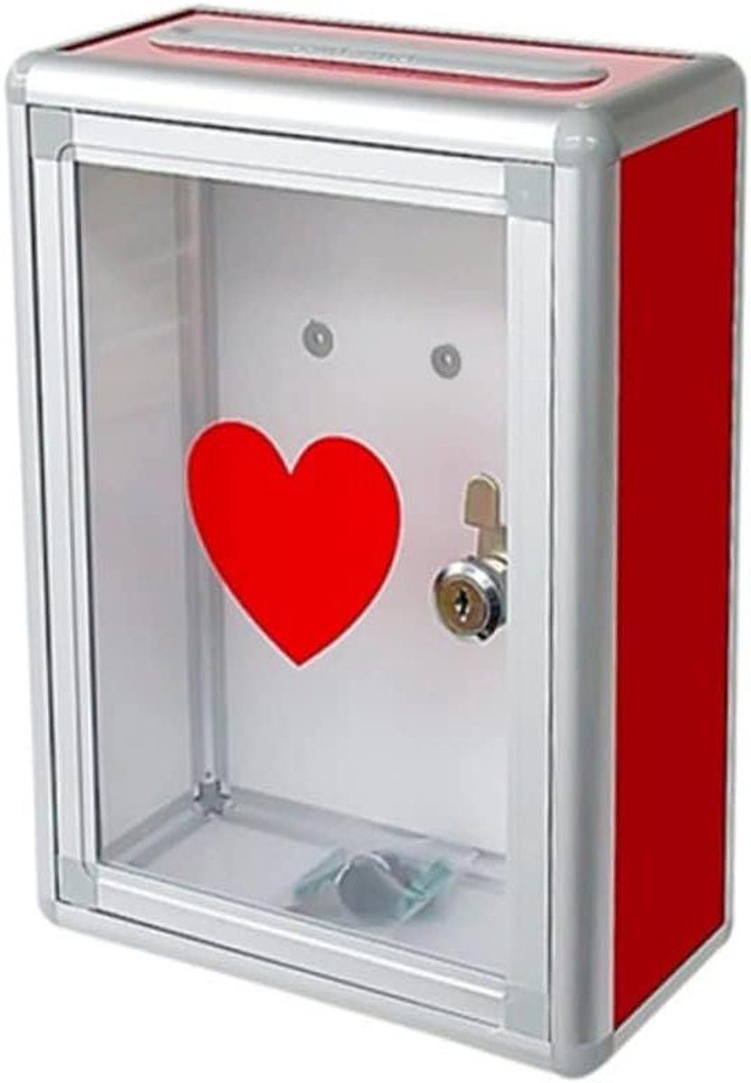Brievenbus Wandmontage - Brievenhouder Metaal - Briefopslag - Metalen Slot - 22x10cm - Grijs
