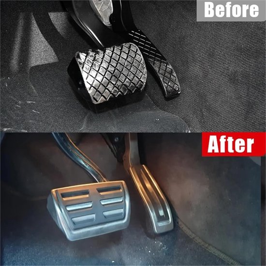 Pedaalkappen Auto - Remgas Pedaal - Verbeteren Rijcomfort - Antislip Oppervlak - One Size - Zilver — afbeelding 4