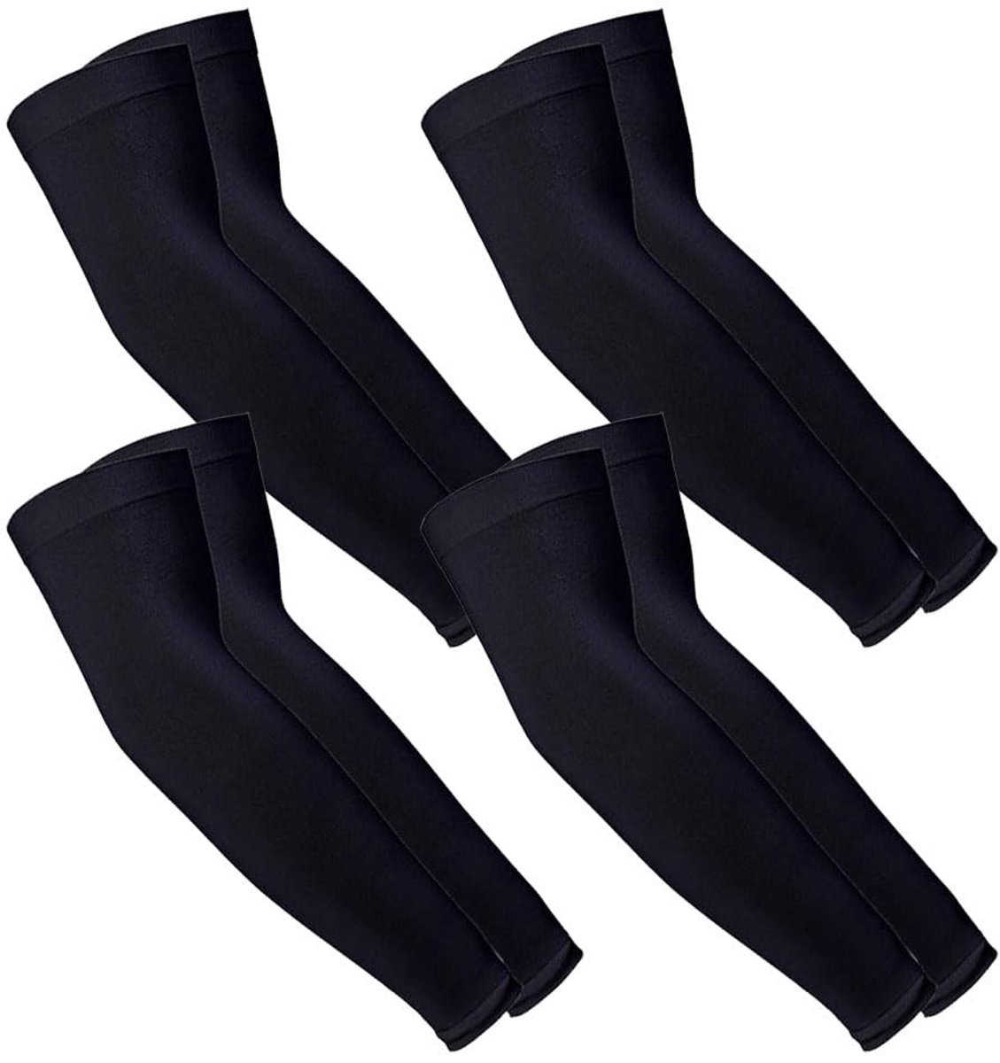 Dailygoods- Armwarmers UPF 50+ - 4 Paar - Bescherming tegen UV-straling - Bescherming tegen kou - Voor sport zoals basketbal/voetbal - Lichtgewicht materiaal - Zonnebescherming