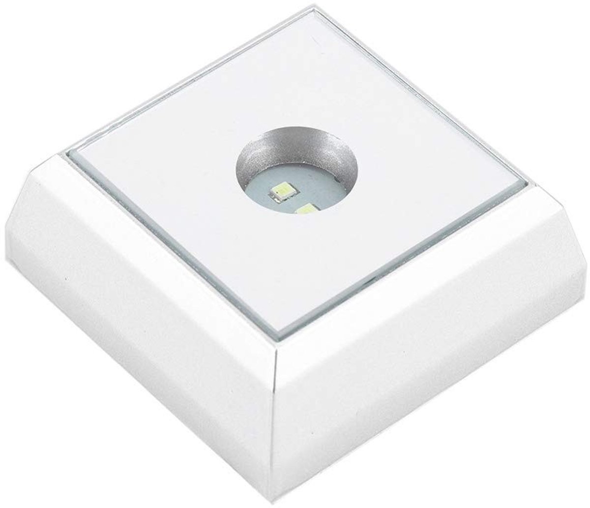 Dailygoods- Led-displaybasis met zilveren basis - Display standaard - Acryl standaard - Kleurrijke verlichting - Duurzaam kunststof - Lange levensduur - Displaystand