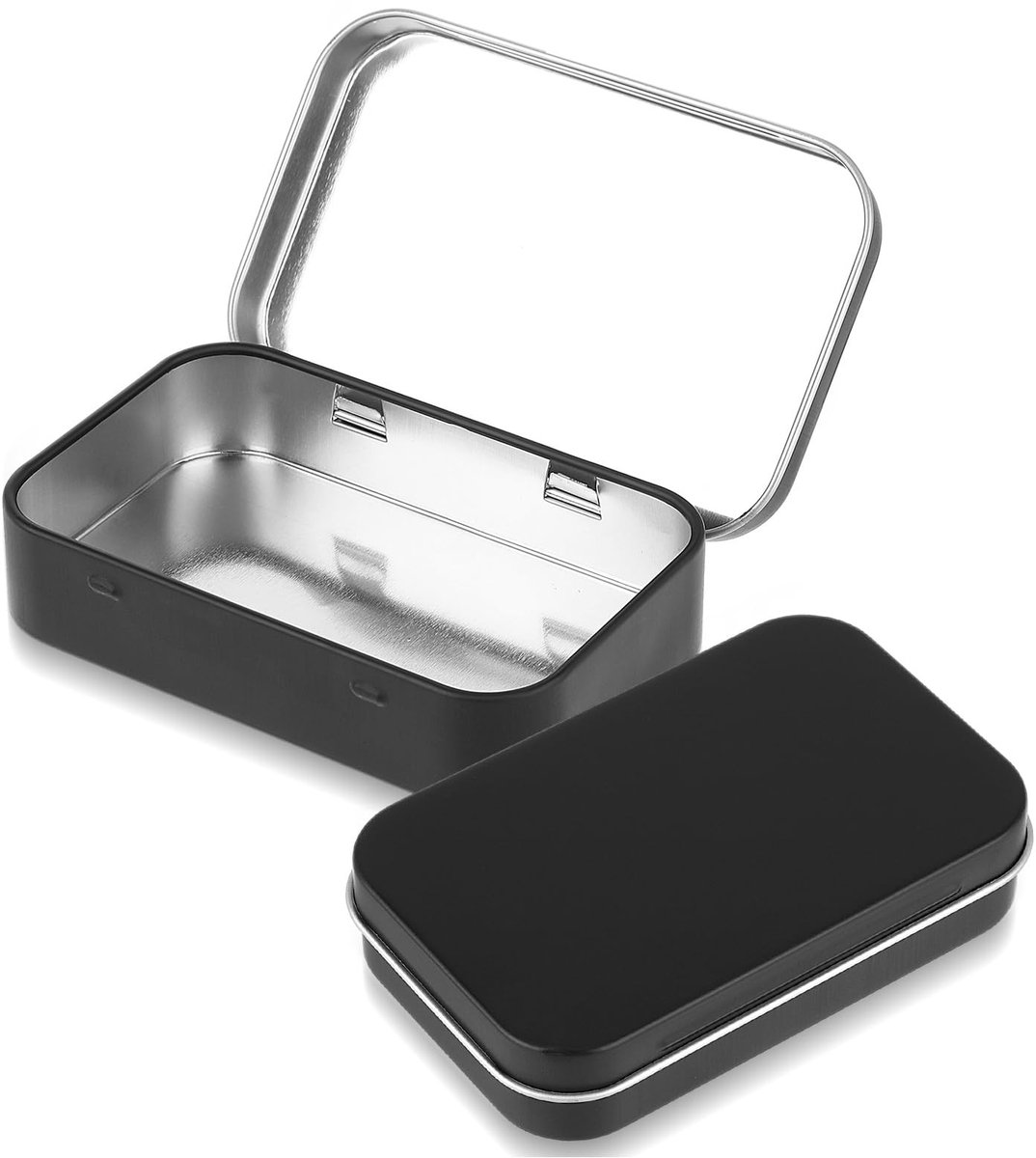 Dailygoods- Blikdozen met deksel - Kleine metalen doos - Opbergdoos - Containers voor snoep - Robuust en duurzaam - Afmetingen 95x60x20 mm