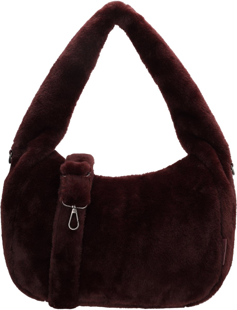 Beagles Barakaldo Schoudertas - Bontlook - Afneembare Schouderband - Handtas - Ritssluiting - Dames Tas - Crossbody - Bordeaux rood
