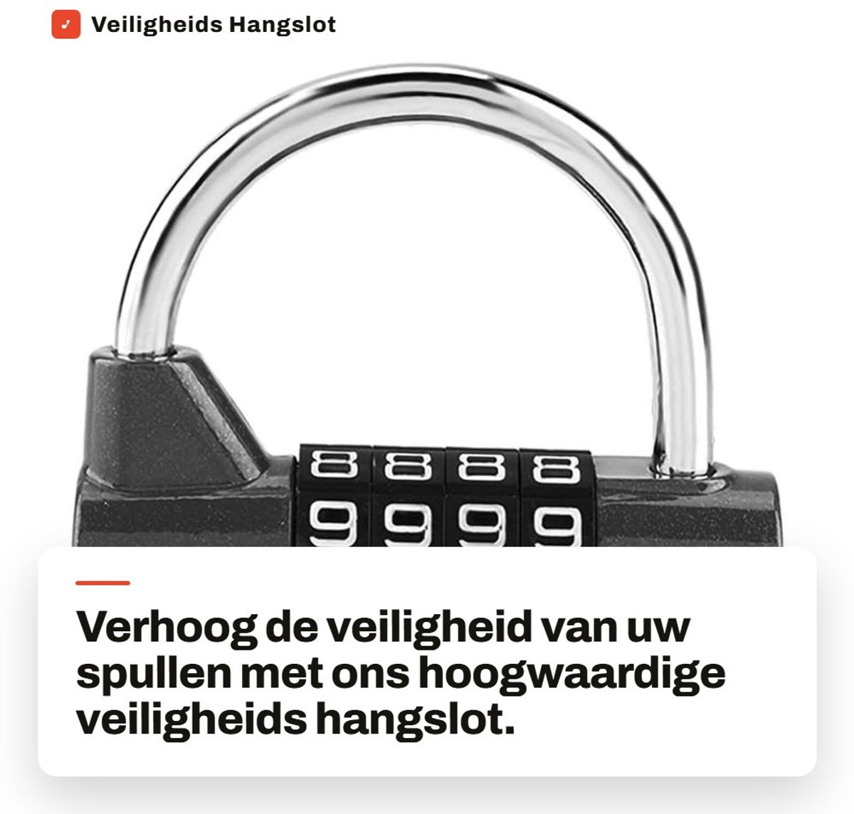Dailygoods- Cijferslot 4 Cijfers - Hangslot - Cijferslot Fietsslot - Cijferslot Koffer - Cijfersloten - Roestvrij Staal Coating - Combinatieslot