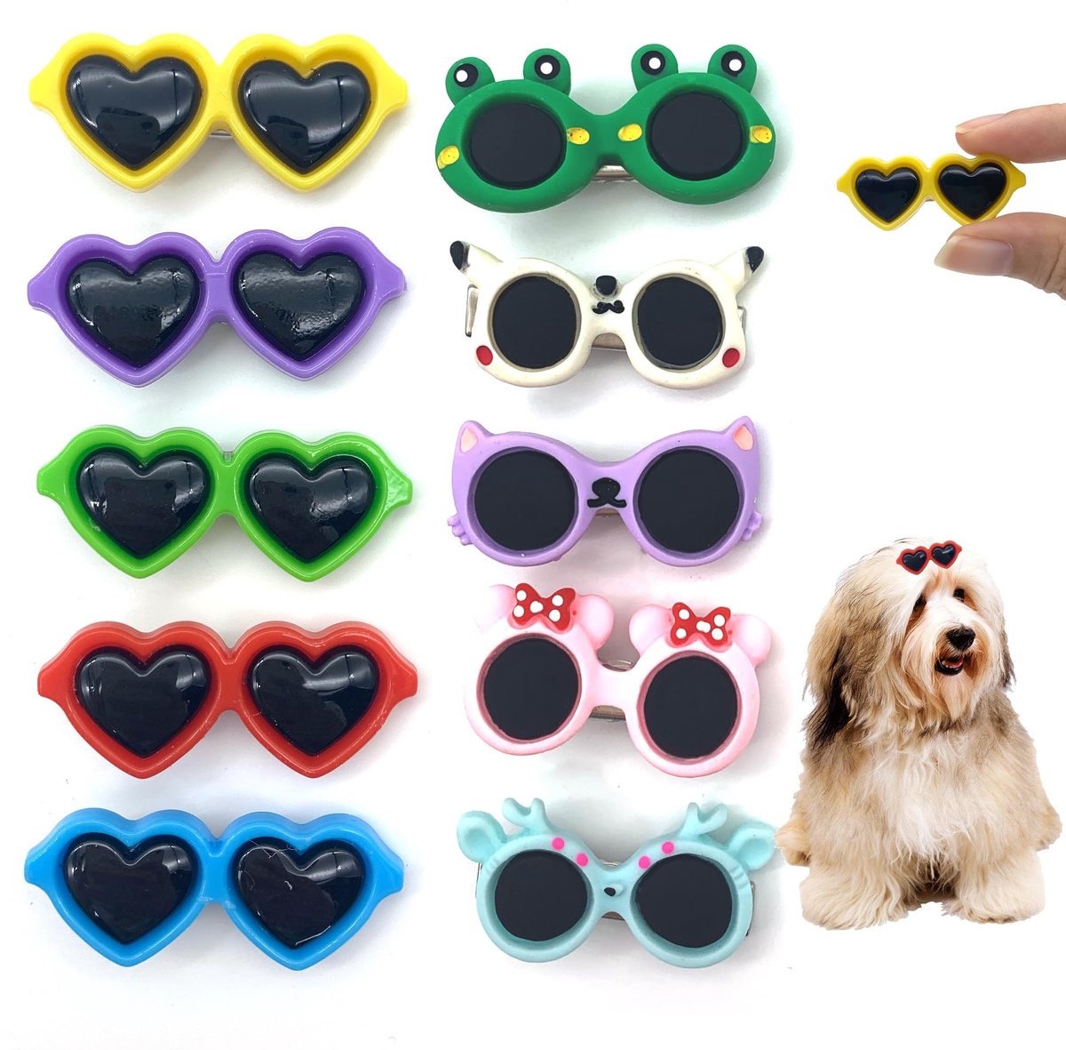 Dailygoods- Haarspelden 10 Stuks - Huisdierklemmen - Haarclips voor Kleine Dieren - Accessoires voor Hondenfeesten - Schattige Kat - Hoofddeksel - Huisdieraccessoires