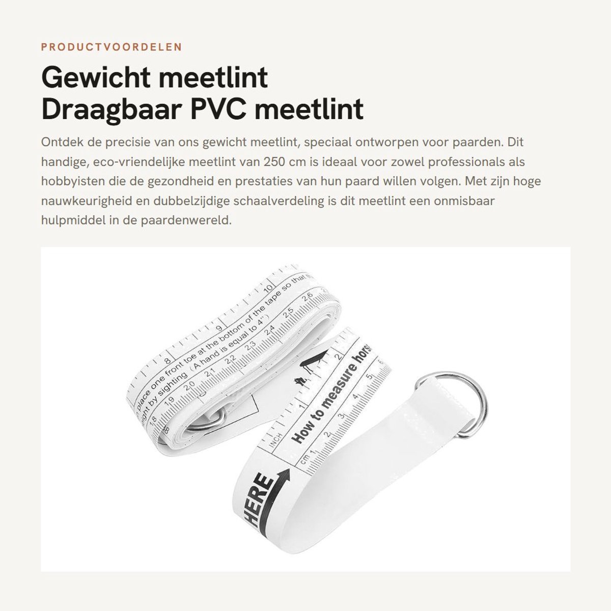 Dailygoods- Gewicht Meetlint Hoge Nauwkeurigheid - Draagbaar - Dubbelzijdig - PVC - 250 cm - Eco-vriendelijk