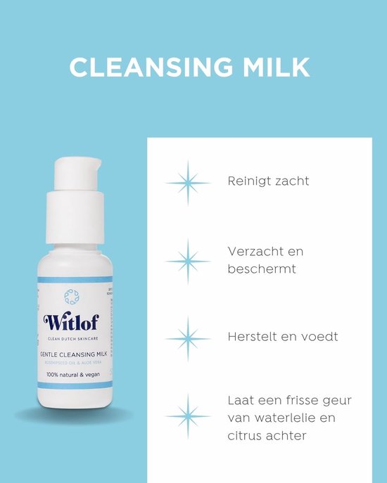 Witlof Reinigingsmelk met pompje, 100% natuurlijk & vegan.