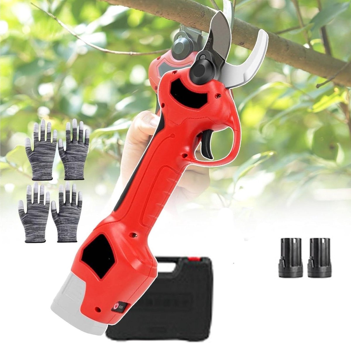 Elektrische Snoeischaar - Takkenknipper Tuin - Takken Snoeien - Krachtige Motor - 3 cm Diameter - Zwart