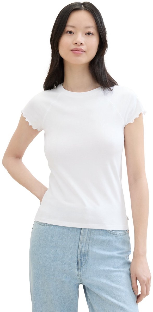 Tom Tailor Denim - Slim fit T-shirt - Maat XXL - White