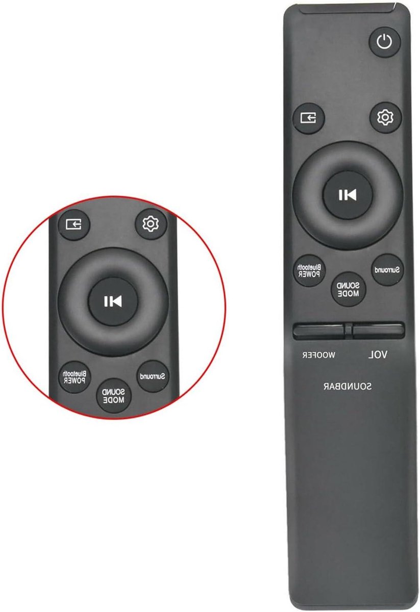 Vervang Afstandsbediening - Universele Afstandsbediening - Soundbar Bediening - Directe Werking - 16.4 cm - Zwart