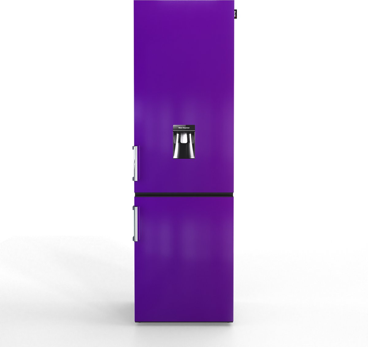 NUNKI LARGEH2O-APLU / Combi Bottom Koelkast, E klasse, 268l, Waterdispenser, Plum Explosion, Gloss (ALL sides)