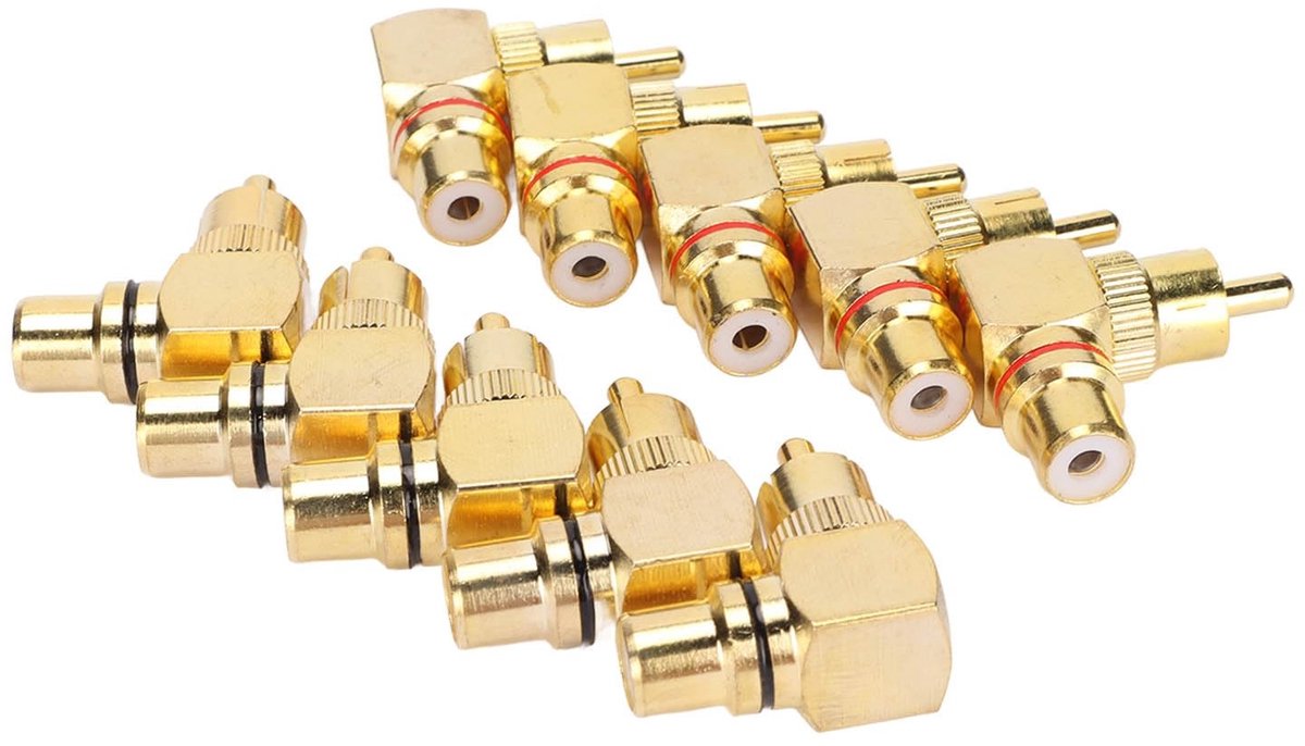 Dailygoods - 10 Stuks Haakse Koper Adapter L Type 90 Graden