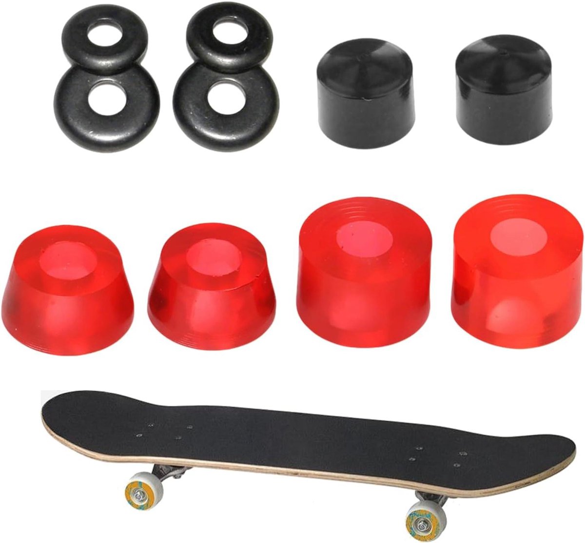 Skateboard Naven Set Skateboard Onderdelen Street Skate Tricks Schokabsorberende Cups 12.7 cm Houders Transparant