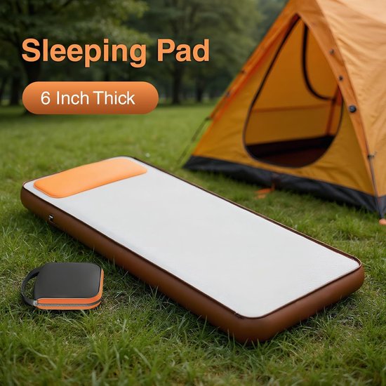 Zelfopblazende Slaapmat - Kampeer Matras Kussen - Outdoor Slapen - 6 Inch Dik Zelfopblazend - 200x60 cm - Niet gespecificeerd — afbeelding 5
