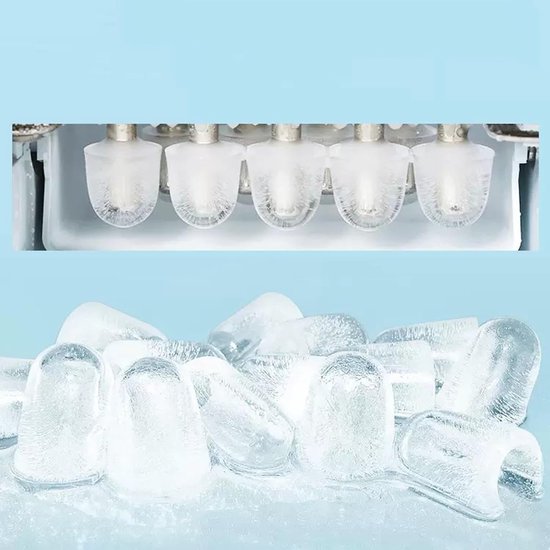 IJsblokjesmachine - Ijsmaker - Snelle IJsproductie - Compact Ontwerp - 365x262x340mm - Zilver — afbeelding 2