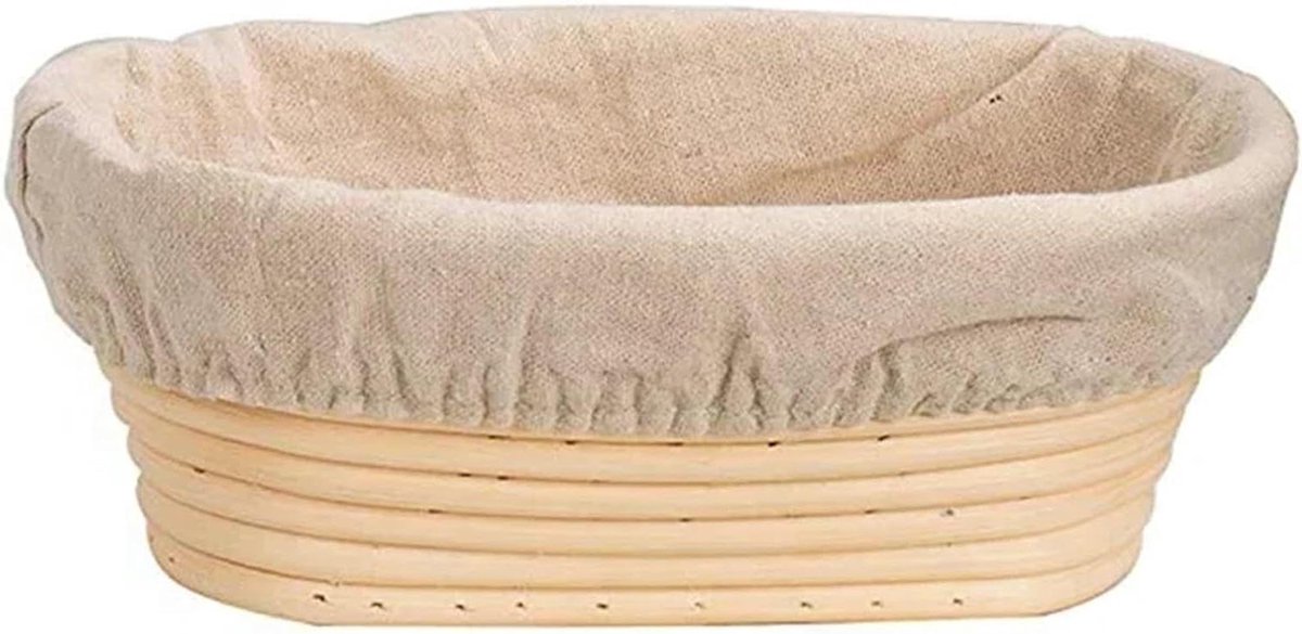 Broodgistmand Rotan - Rijsmand Brood - Zelf Brood Bakken - Natuurlijke Materialen - 21 x 15 x 8 cm - Natuurlijk