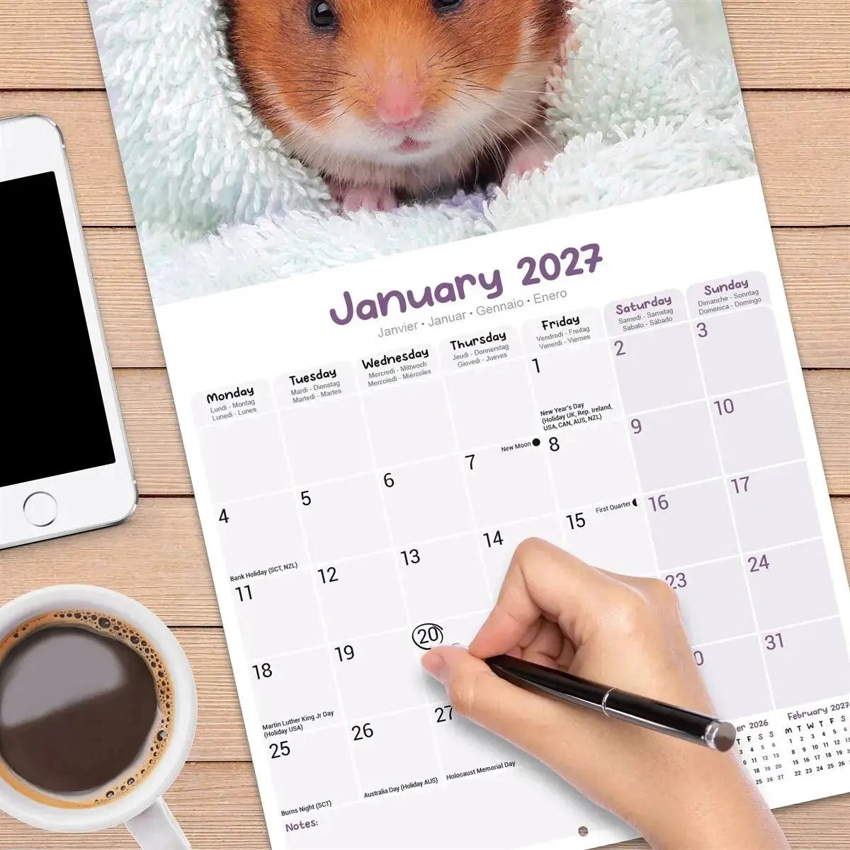 Hamster Kalender 2027