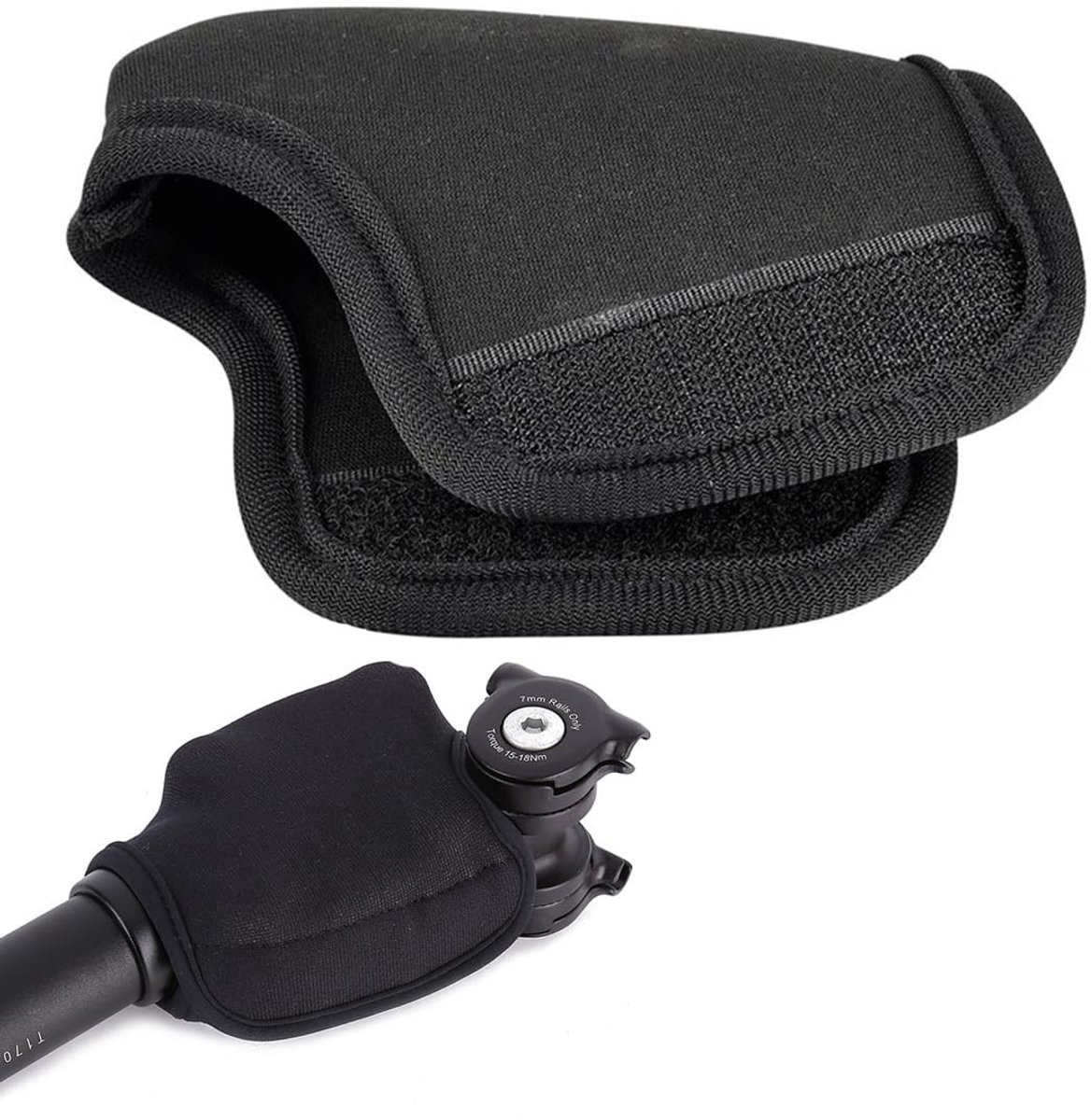 Dailygoods- Zadelpenbescherming 1 stuk - Vingerbescherming - Eenvoudig te installeren - Neopreen hoes - Zelfklevende klittenbandsluiting - Kinderveiligheid - Zadelbuisbeschermer