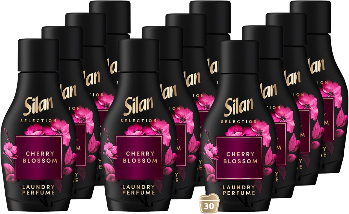 Silan Wasparfum - Floral Essences - Cherry Blossom 540ml - 12x stuks - Geurbooster - Voordeelverpakking