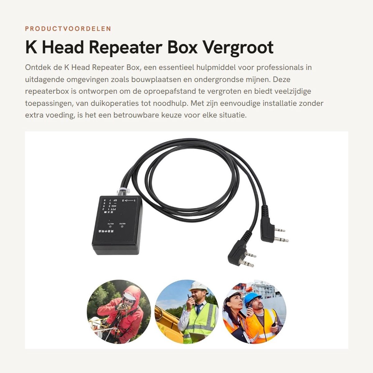 Dailygoods- Repeater Box - Vergroot Oproepafstand - Tweerichtingsdoorsturing - Ondergrondse Mijnbouw/Grotverkenning - Noodhulp - Eenvoudige Installatie - Communicatieapparatuur