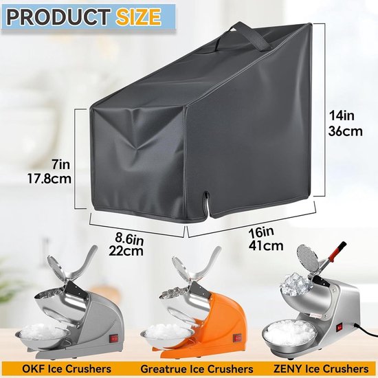 Stofhoes IJsmachine - Beschermhoes Apparaat - Apparaat Beschermen - Vuilafstotend Oppervlak - 41x22x36 cm - Grijs — afbeelding 4