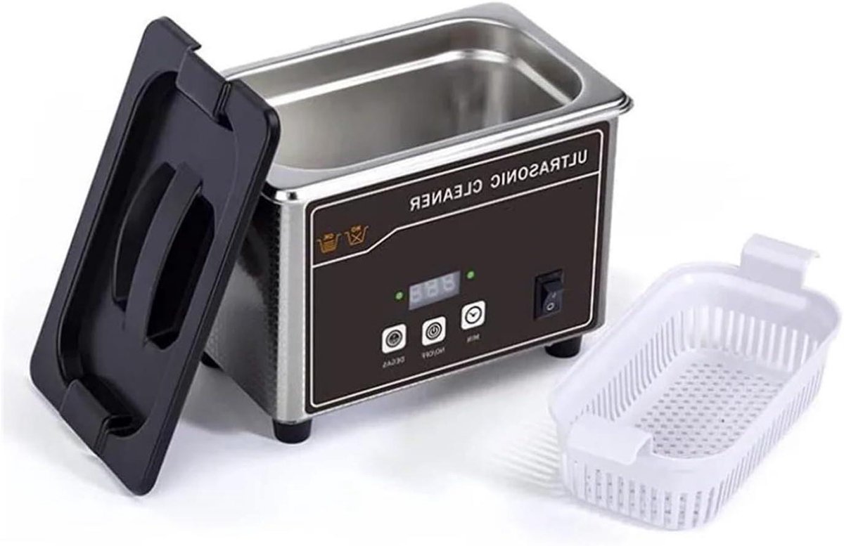 Ultrasone Reiniger - Schoonmaakapparaat - Sieraden Reinigen - Instelbare Tijdsduur - 0.8 Liter - Zilver