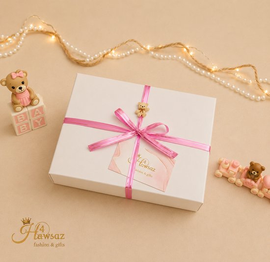 Hawsaz.nl kraamcadeau - Mijn Eerste Knuffel Konijn met Naam 40 cm - Babyshower - Gepersonaliseerde - Geboorteacdeau - Baby cadeau - Luxe cadeau van Hawsaz.nl — afbeelding 2