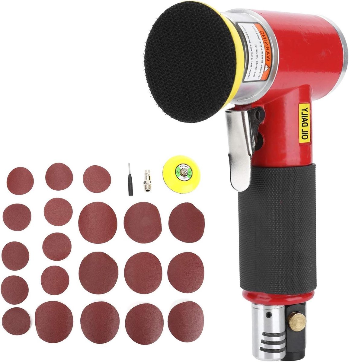 Mini schuurmachine - Polijstmachine - Auto polijsten - Excentrische dubbele rotatie - 2-3 inch - Rood