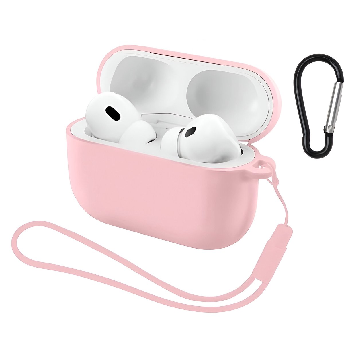 Studio Air® Airpods Hoesje Pro 3 Siliconen Case - Roze - Hooked - Soepel Airpod Hoesje voor Airpods Pro 3 (model 2025)