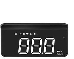 Auto Head-Up Display - Snelheidsmeter Projector - Veiliger Rijden - GPS Snelheidsdetectie - 9 x 4 x 2 cm - Zwart