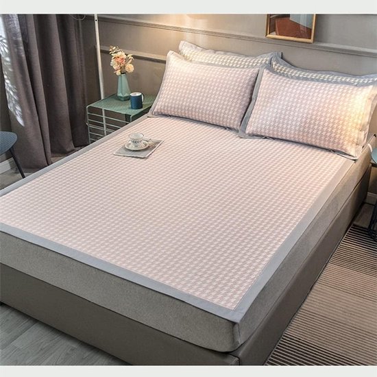 Zomer Mat Kit - Koelmat Bed - Slaapcomfort Verhogen - Goede Luchtdoorlatendheid - 180x200cm 3pcs - Style 6 — afbeelding 2
