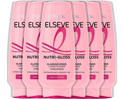 L'Oréal Paris Elseve Nutri-Gloss Conditioner - Glansgevende Conditioner Voor Lang, Dof Haar - Met Parelpoeder - 6x250ML
