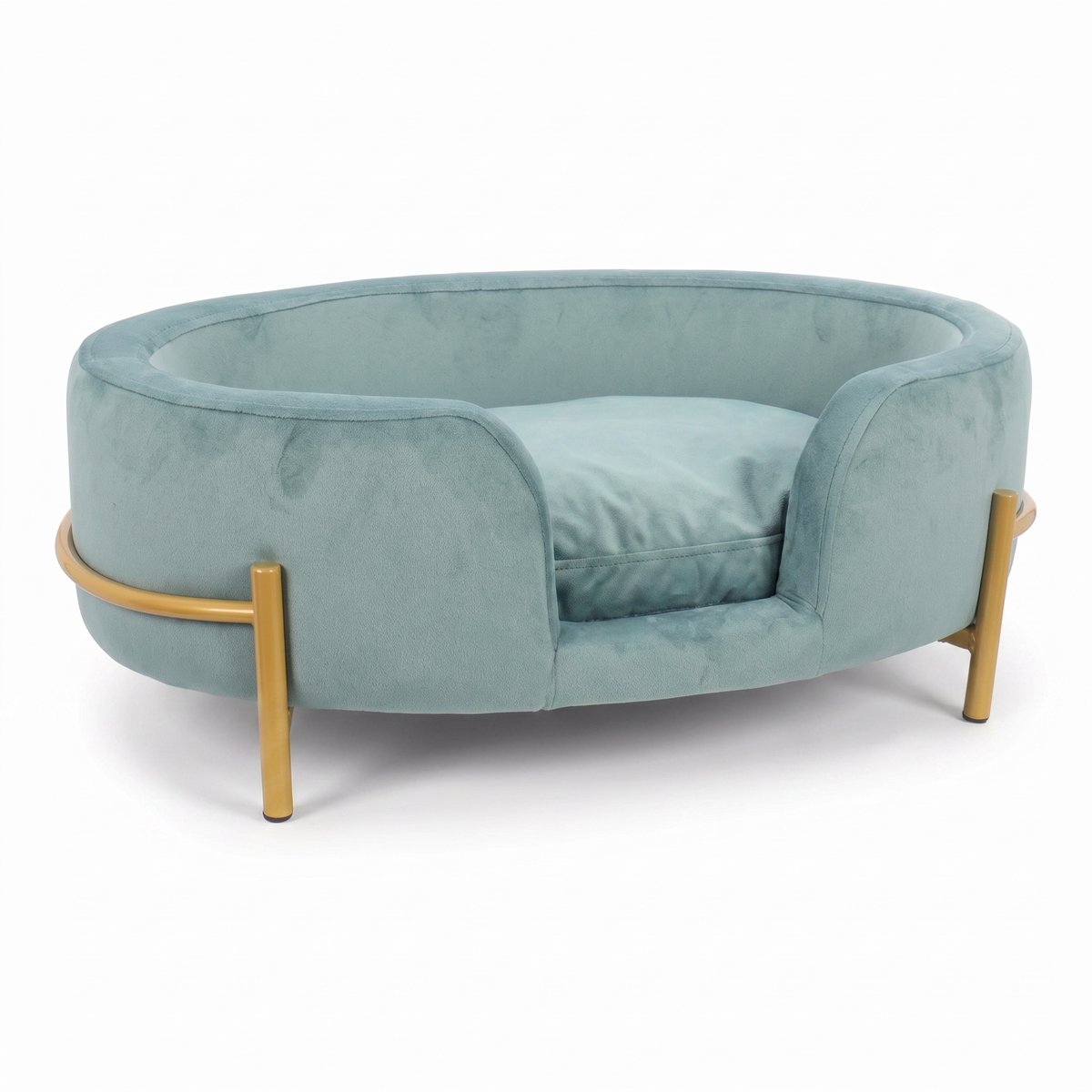 Hondenmand Sambo Groen – Luxe Zachte Hondenbank – Comfortabele Slaapplaats voor Kleine Honden – 64x41 cm